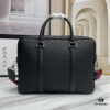 Briefcase Model 7019-1# Black Full-Grain High-End Cowhide Leather - Top-Quality Original GUCCI Counter Style, Elegant and Fashionable
