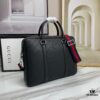 Briefcase Model 7019-1# Black Full-Grain High-End Cowhide Leather - Top-Quality Original GUCCI Counter Style, Elegant and Fashionable