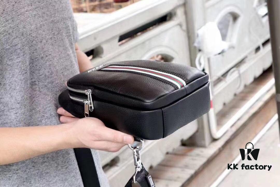 Gucci Men's Casual Chest Bag Model 6023 (Original Order), Top-Grade Imported Full-Grain Cowhide, Italian Original Leather, Luxury Designer Style