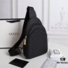 Model No.: 6018#BLACK (Original Order) [Imported Hardware 🐊 Hand 👋 Wrist Clasp 🔒] GUCCI Men's Clutch Bag, Counter Original, High-End Imported Full-Grain Cowhide, Same as Store Version