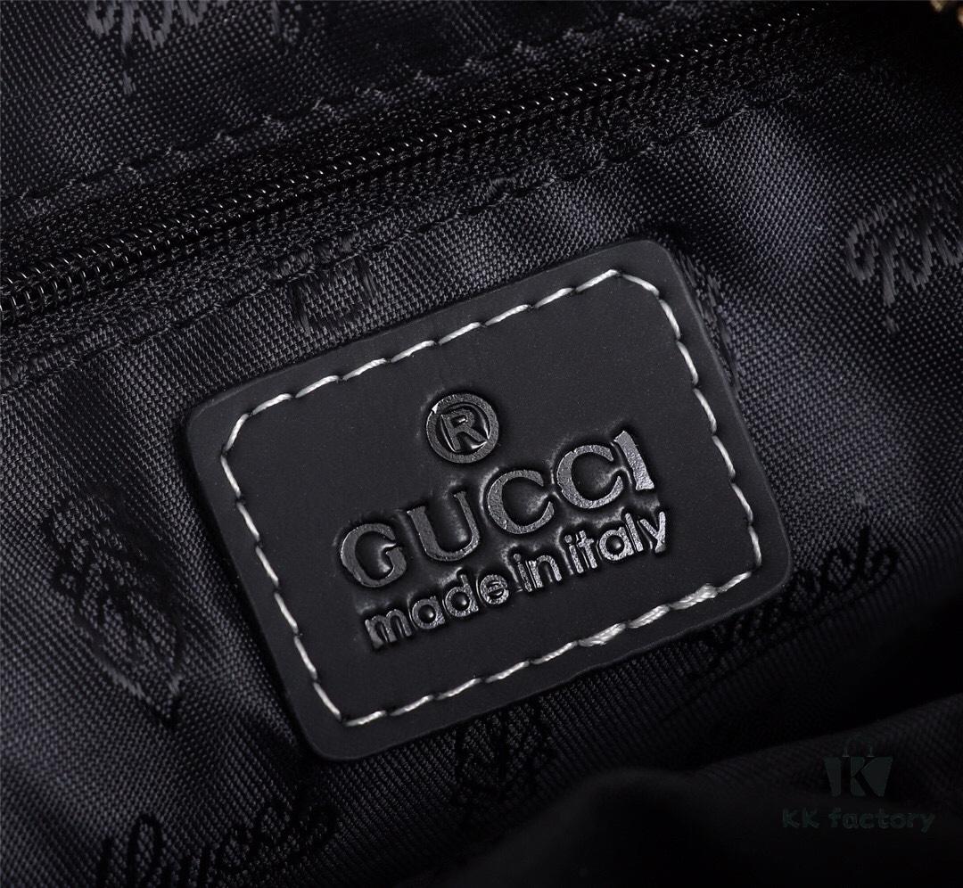 Model No.: 6018#BLACK (Original Order) [Imported Hardware 🐊 Hand 👋 Wrist Clasp 🔒] GUCCI Men's Clutch Bag, Counter Original, High-End Imported Full-Grain Cowhide, Same as Store Version