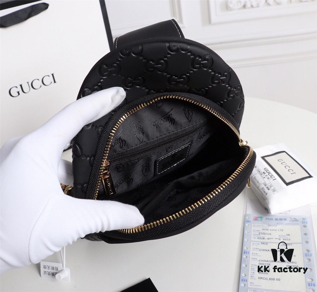 Model No.: 6018#BLACK (Original Order) [Imported Hardware 🐊 Hand 👋 Wrist Clasp 🔒] GUCCI Men's Clutch Bag, Counter Original, High-End Imported Full-Grain Cowhide, Same as Store Version