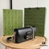 Gucci Horsebit 1955 Baguette Bag Real Shot Style No. 735178 Black Leather