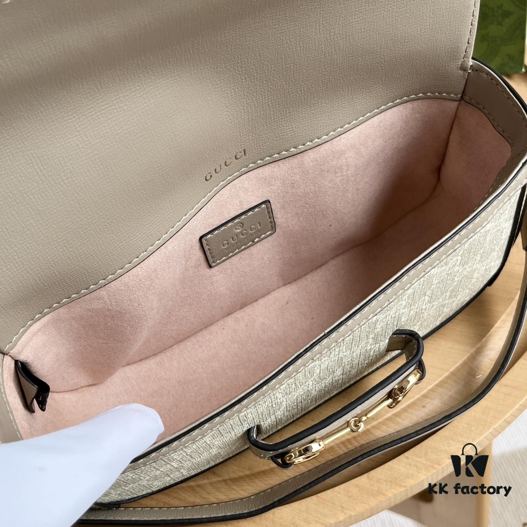 Gucci Horsebit 1955 Baguette Bag Real Photos #735178 Oatmeal
