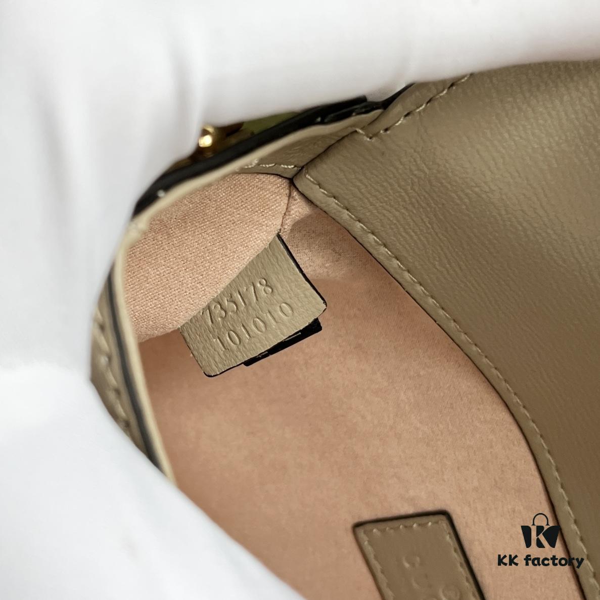 Gucci Horsebit 1955 Baguette Bag Real Photos #735178 Oatmeal