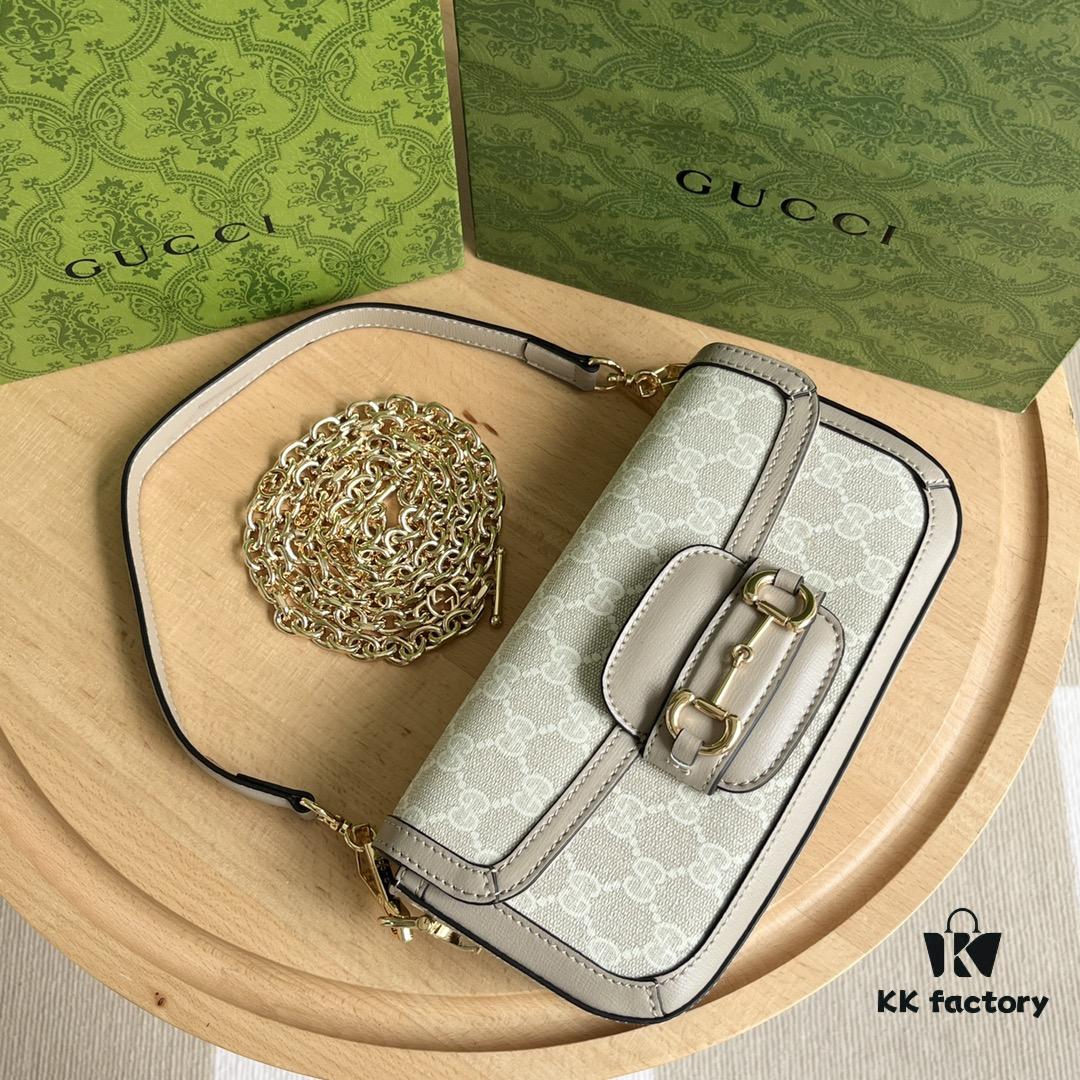Gucci Horsebit 1955 Baguette Bag Real Photos #735178 Oatmeal