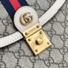 Gucci Ophidia Epilogue Collection Tote Bag with Removable Strap, Square Vintage Style, GG Canvas, Striped Webbing