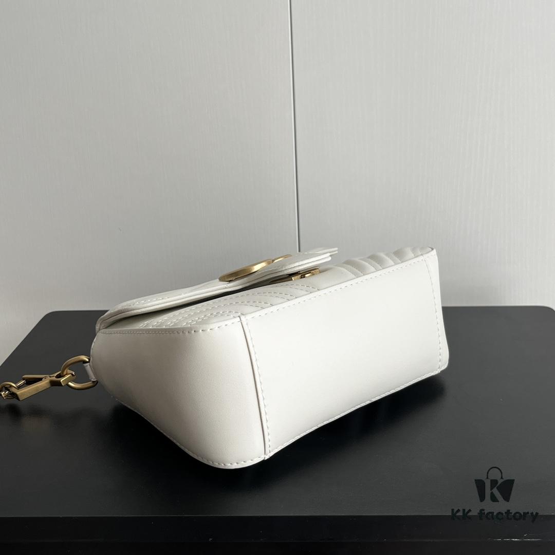 Authentic Shot # GG Marmont Mini Messenger Bag 547260 Size: 21*15.5*8cm