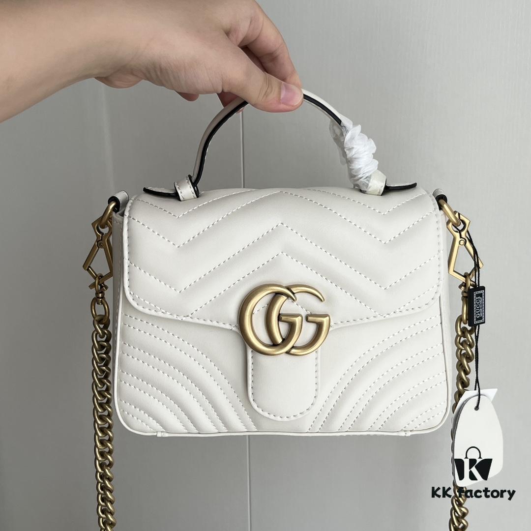 Authentic Shot # GG Marmont Mini Messenger Bag 547260 Size: 21*15.5*8cm