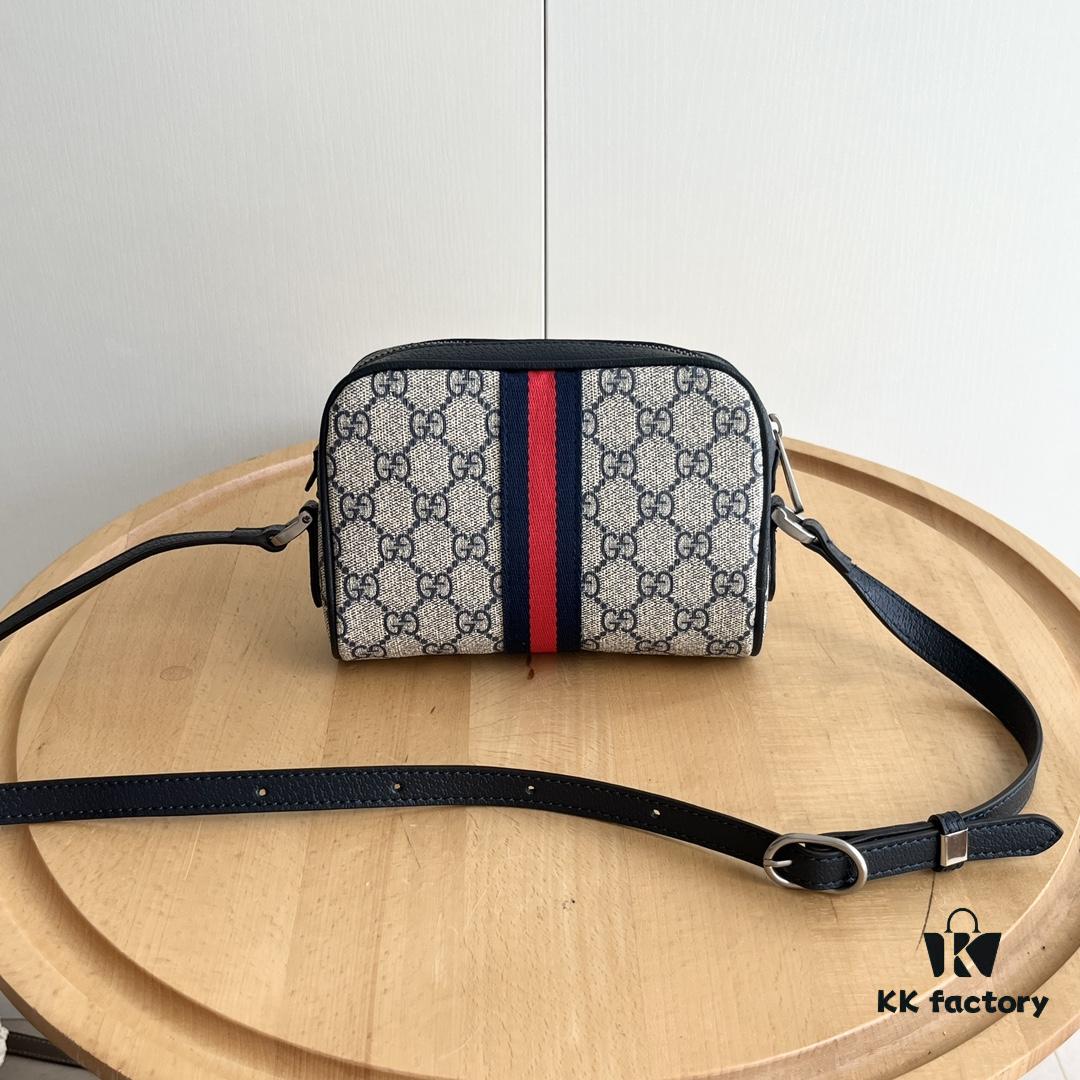Gucci Ophidia Series Crossbody Bag Model 517350 Size 17.5*12*5.5cm Adjustable Strap with Key Holder