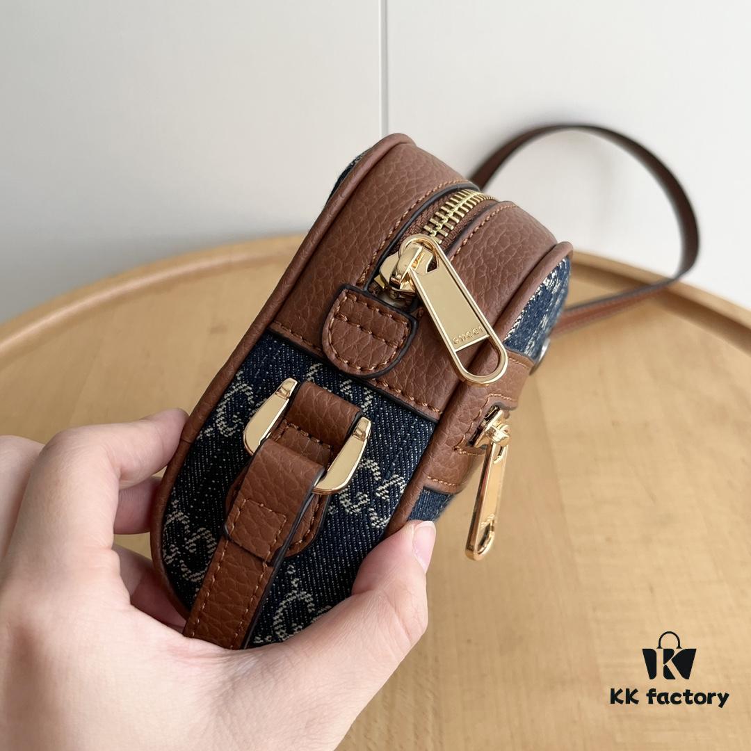 Gucci Ophidia Series Crossbody Shoulder Bag Adjustable Strap with Keychain Interior Real Shot