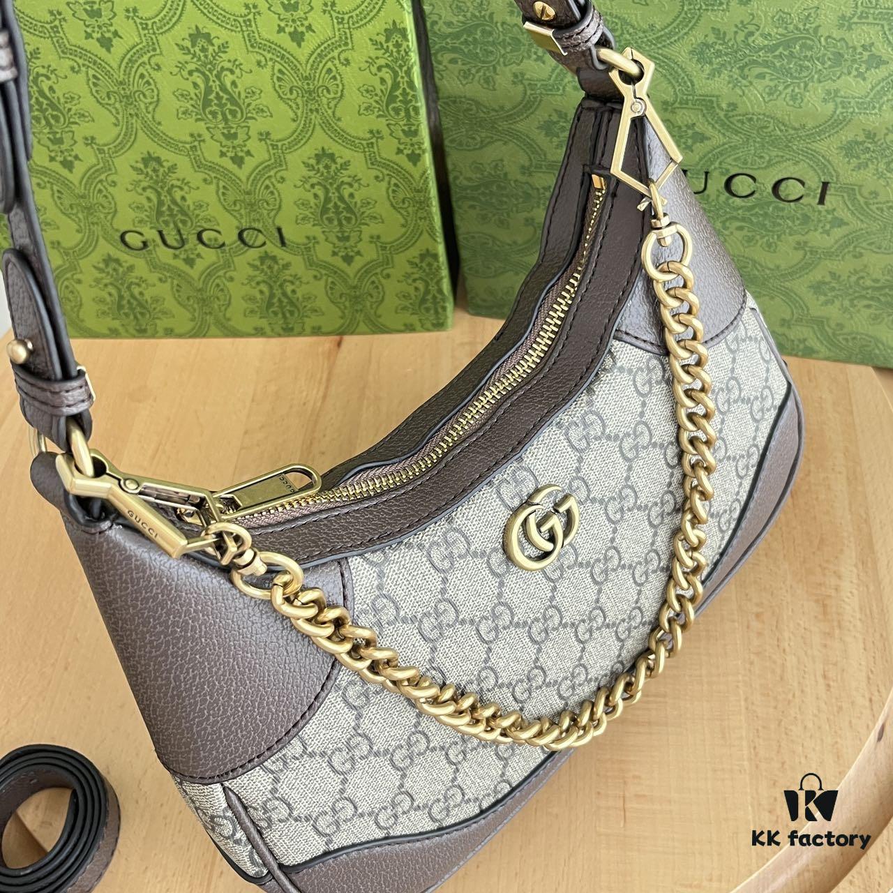 Gucci New Hobo Crescent Bag Real Shot Model 731817 Vintage Flower