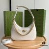 Gucci New Hobo Crescent Bag in White