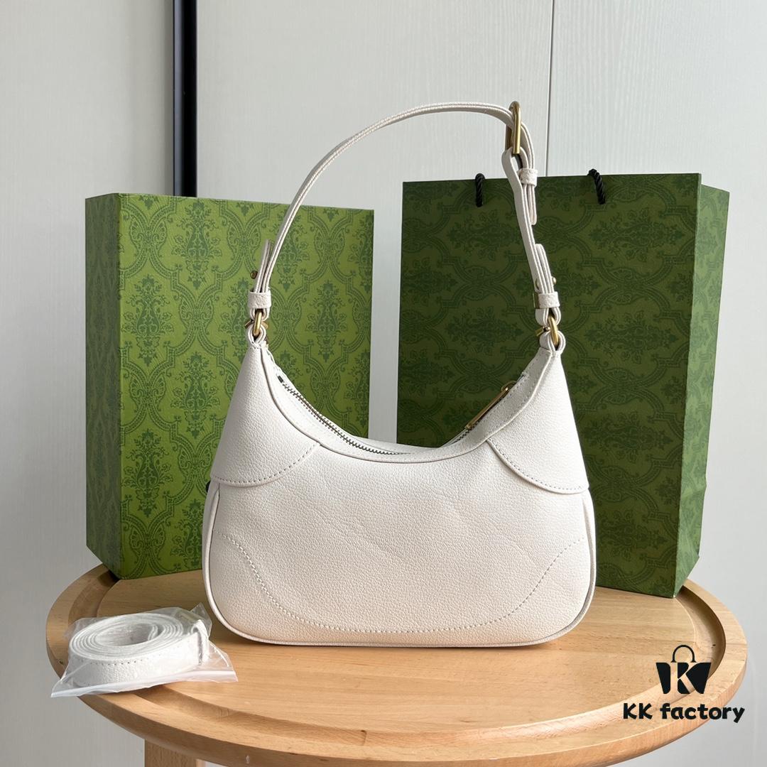 Gucci New Hobo Crescent Bag in White