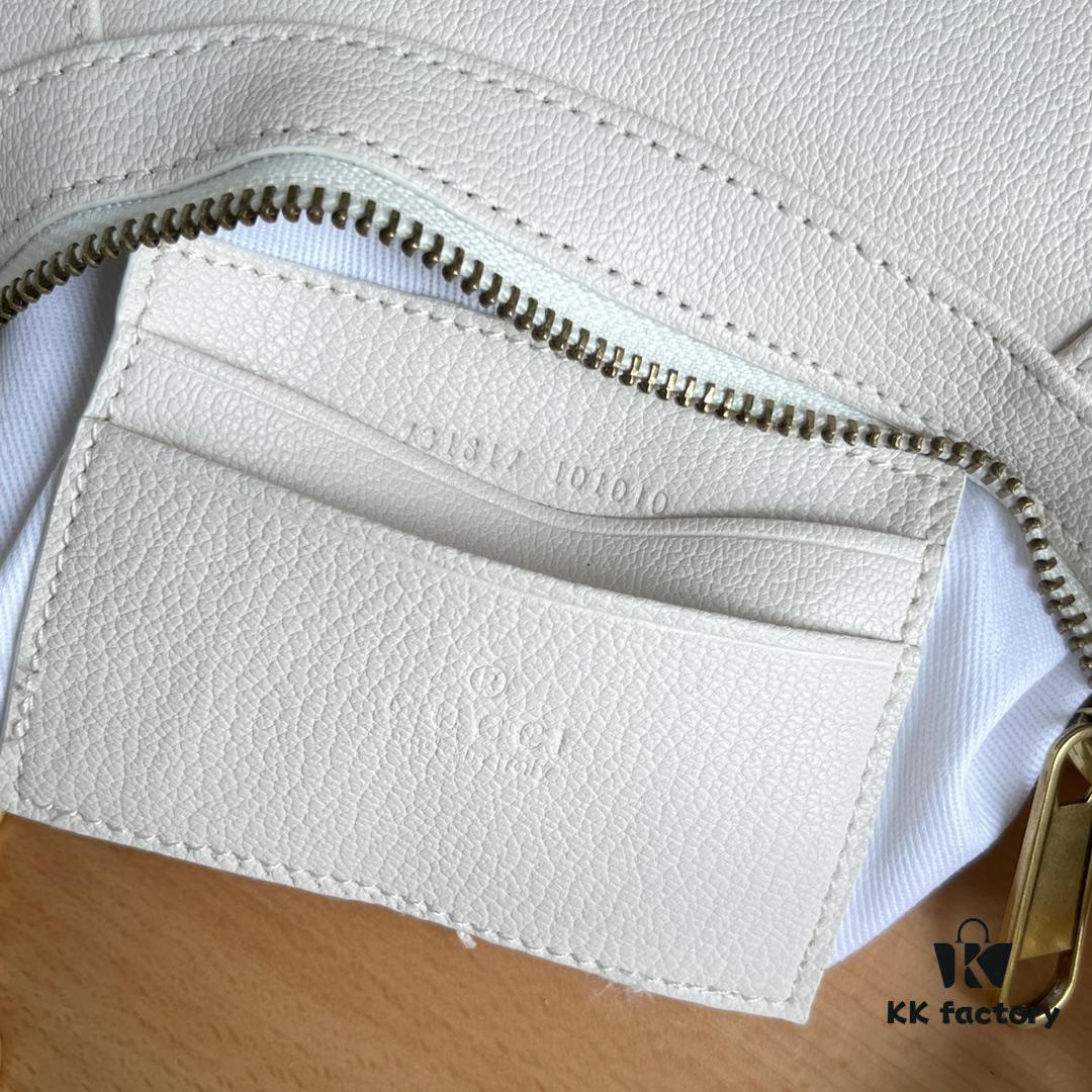 Gucci New Hobo Crescent Bag in White