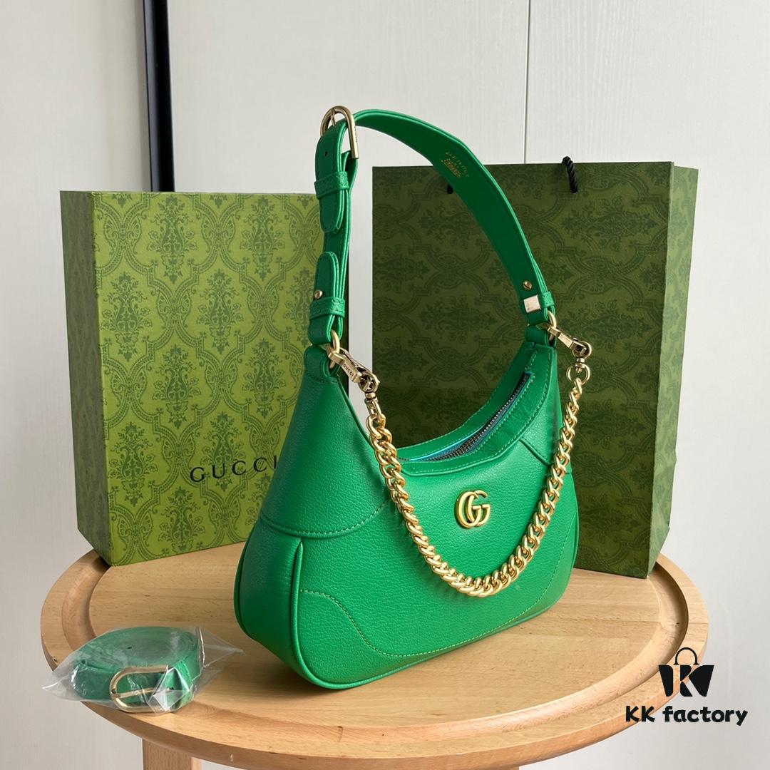 Gucci New Hobo Crescent Bag in Green