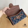 Gucci 1955 Horsebit Mini Crossbody Bag in Blue Denim - Model: 699296