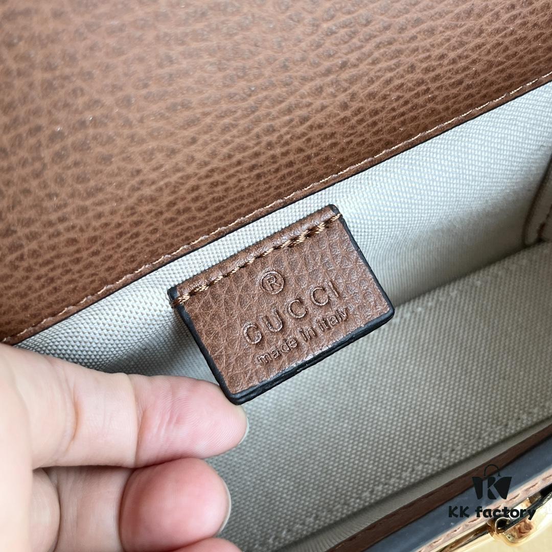 Gucci 1955 Horsebit Mini Crossbody Bag in Blue Denim - Model: 699296