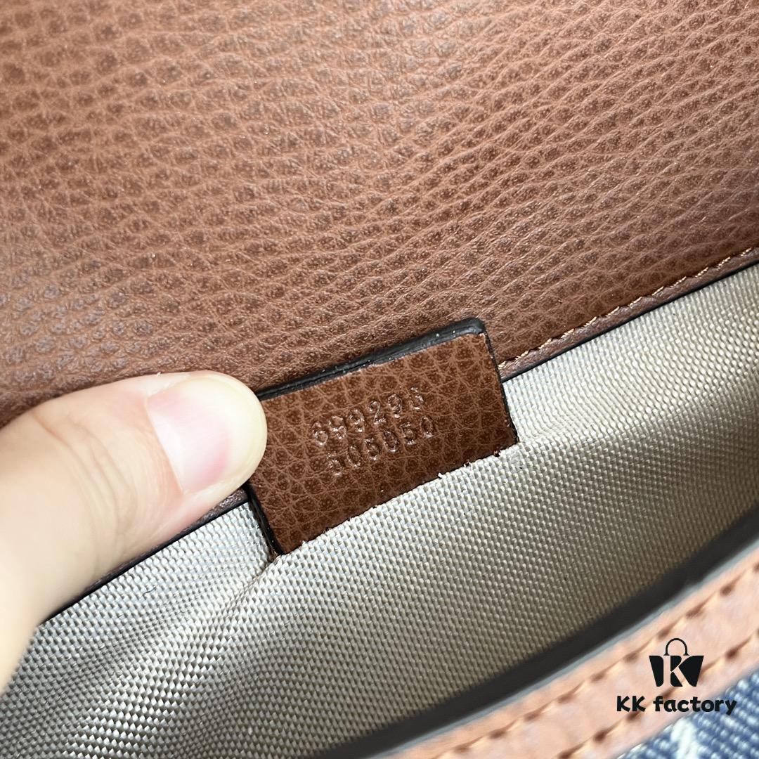 Gucci 1955 Horsebit Mini Crossbody Bag in Blue Denim - Model: 699296