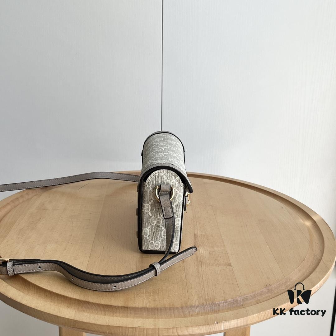 Gucci 1955 Horsebit Mini Crossbody Bag Model: 699296 Oatmeal