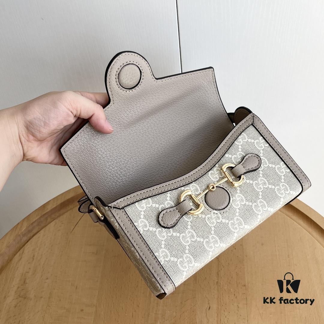 Gucci 1955 Horsebit Mini Crossbody Bag Model: 699296 Oatmeal