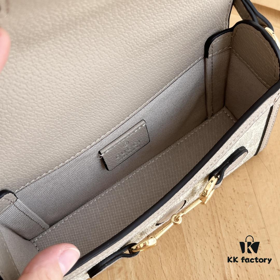 Gucci 1955 Horsebit Mini Crossbody Bag Model: 699296 Oatmeal