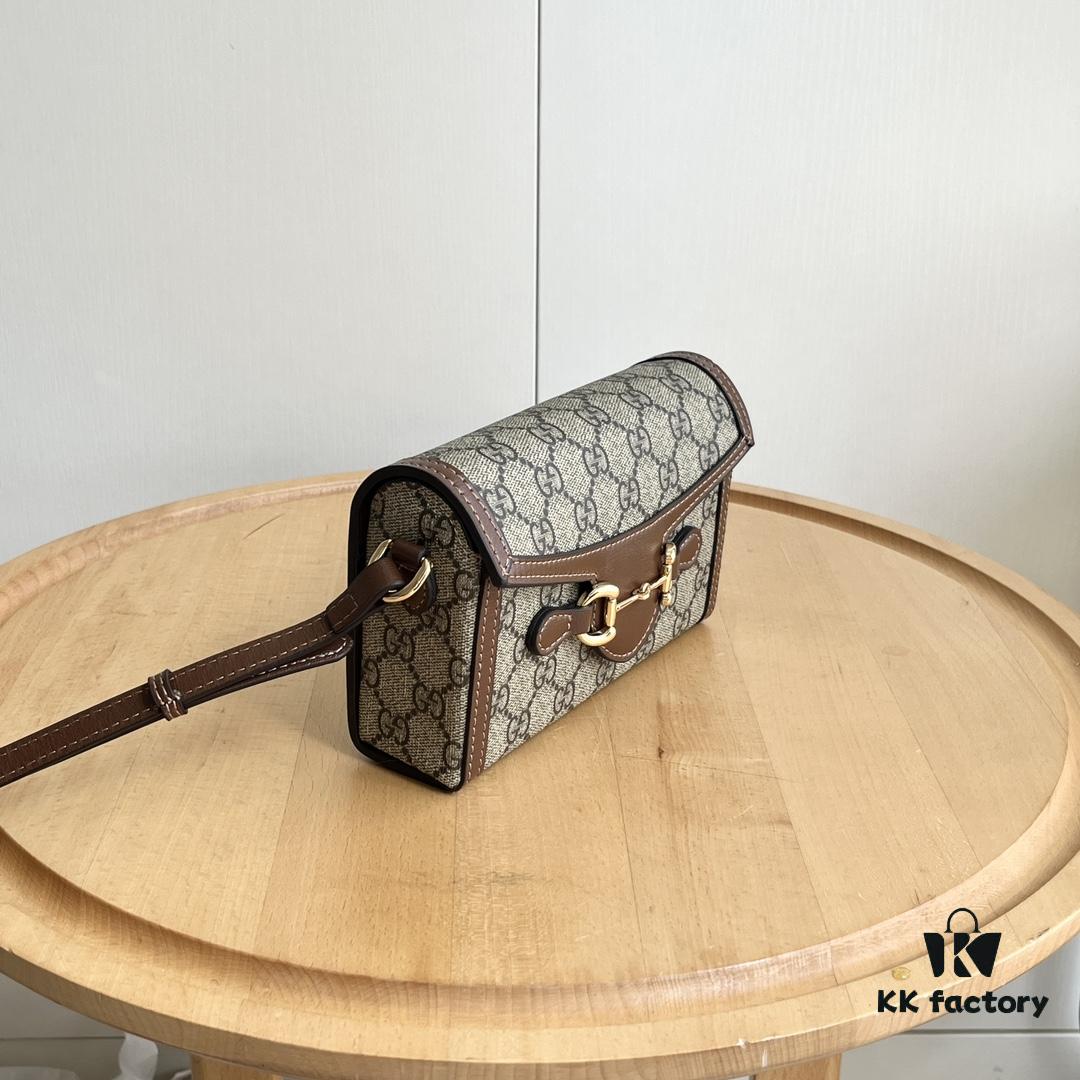 Gucci 1955 Horsebit Mini Crossbody Bag in Caramel