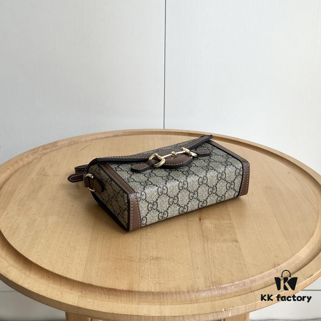 Gucci 1955 Horsebit Mini Crossbody Bag in Caramel