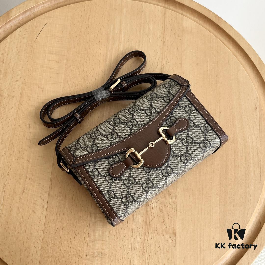 Gucci 1955 Horsebit Mini Crossbody Bag in Caramel