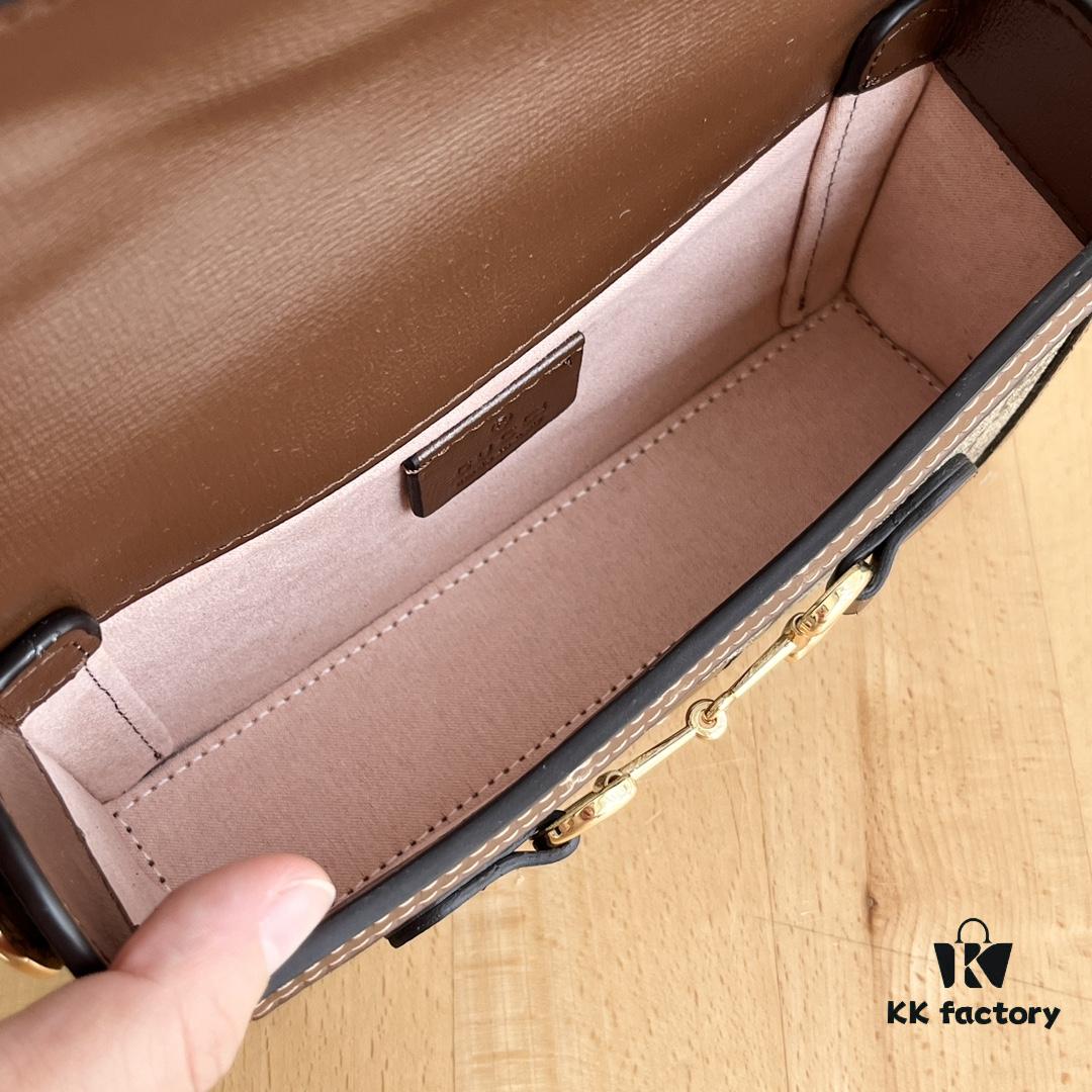 Gucci 1955 Horsebit Mini Crossbody Bag in Caramel