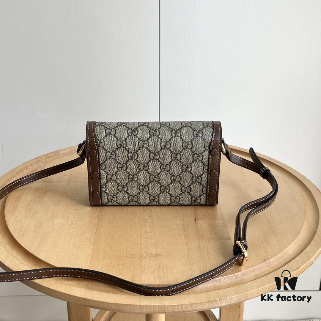 Gucci 1955 Horsebit Mini Crossbody Bag in Caramel