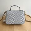 Upgraded Version Real Shot - Gucci Marmont Mini Messenger Bag, Model No. 583571 Gray