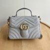 Upgraded Version Real Shot - Gucci Marmont Mini Messenger Bag, Model No. 583571 Gray