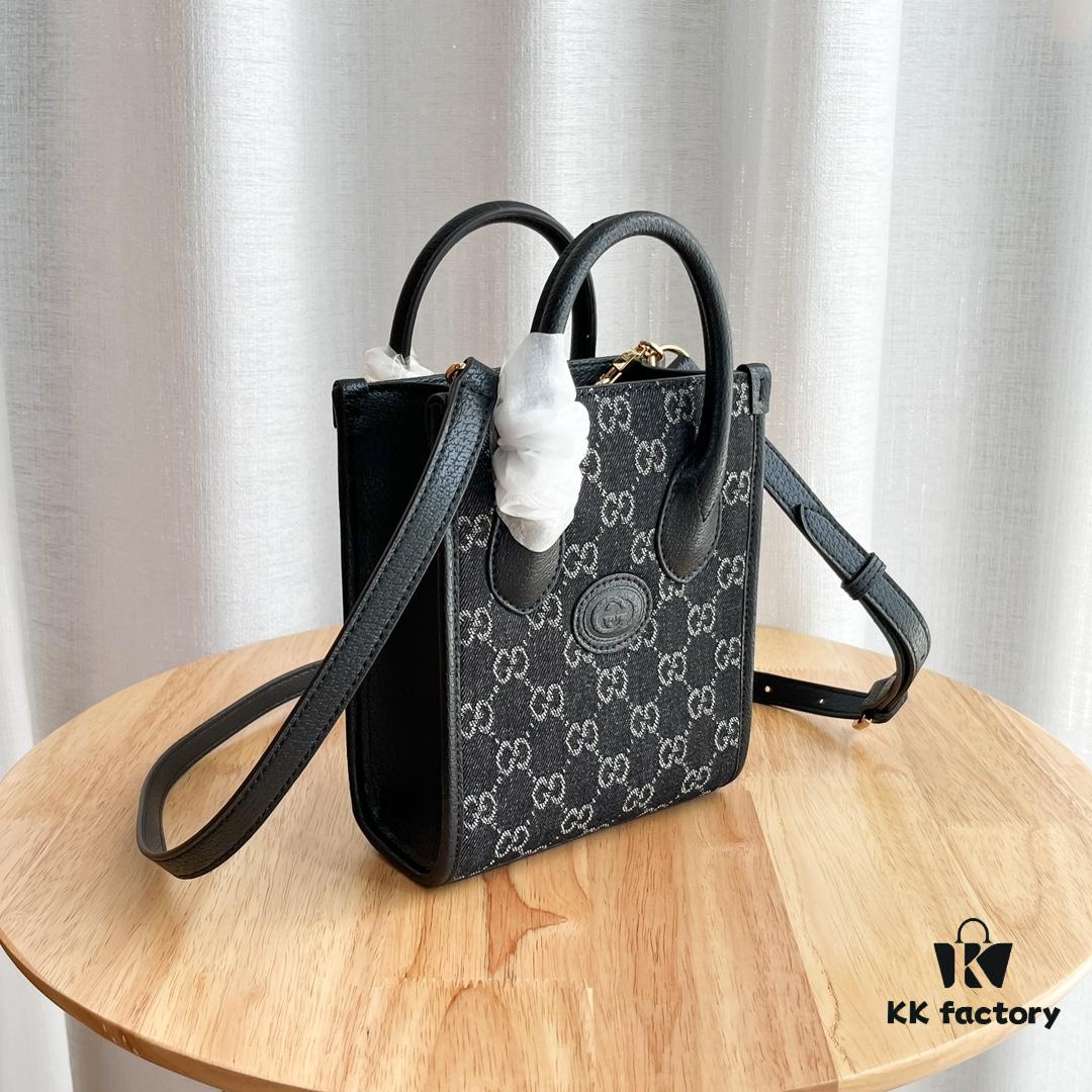 Gucci Retro Mini Tote Bag with Adjustable Shoulder Strap