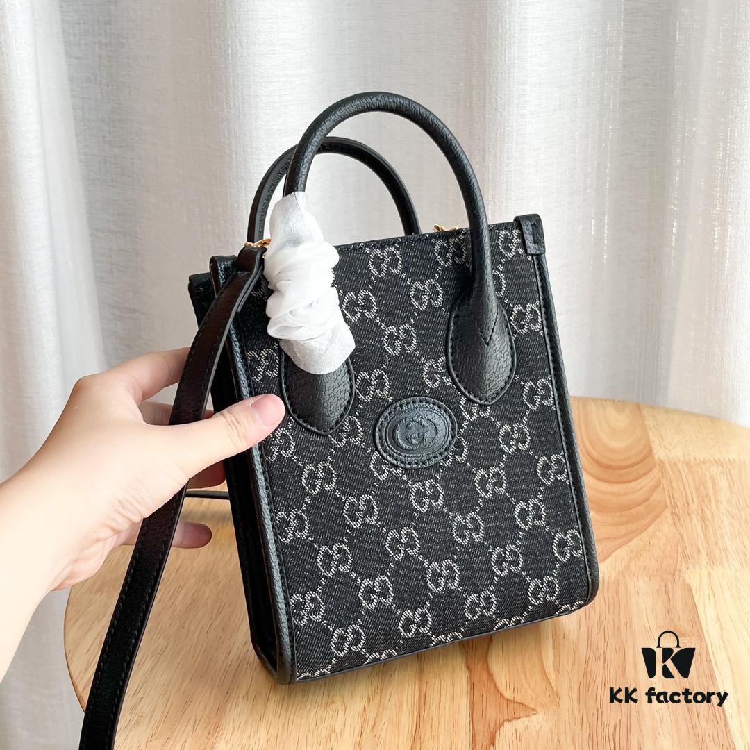 Gucci Retro Mini Tote Bag with Adjustable Shoulder Strap