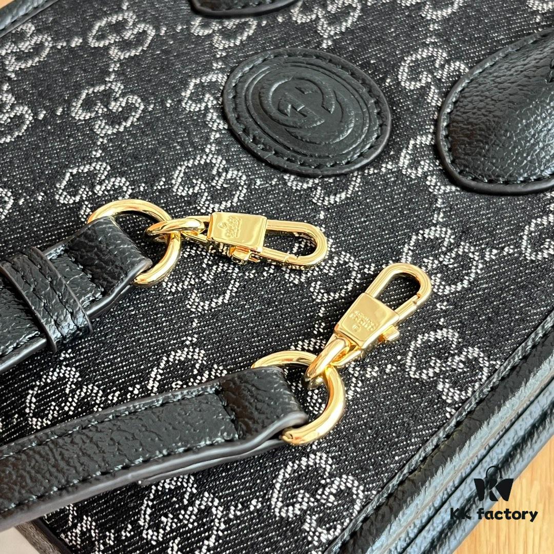 Gucci Retro Mini Tote Bag with Adjustable Shoulder Strap