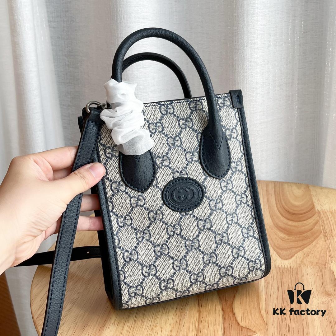 Gucci Retro Mini Tote Bag with Adjustable Shoulder Strap