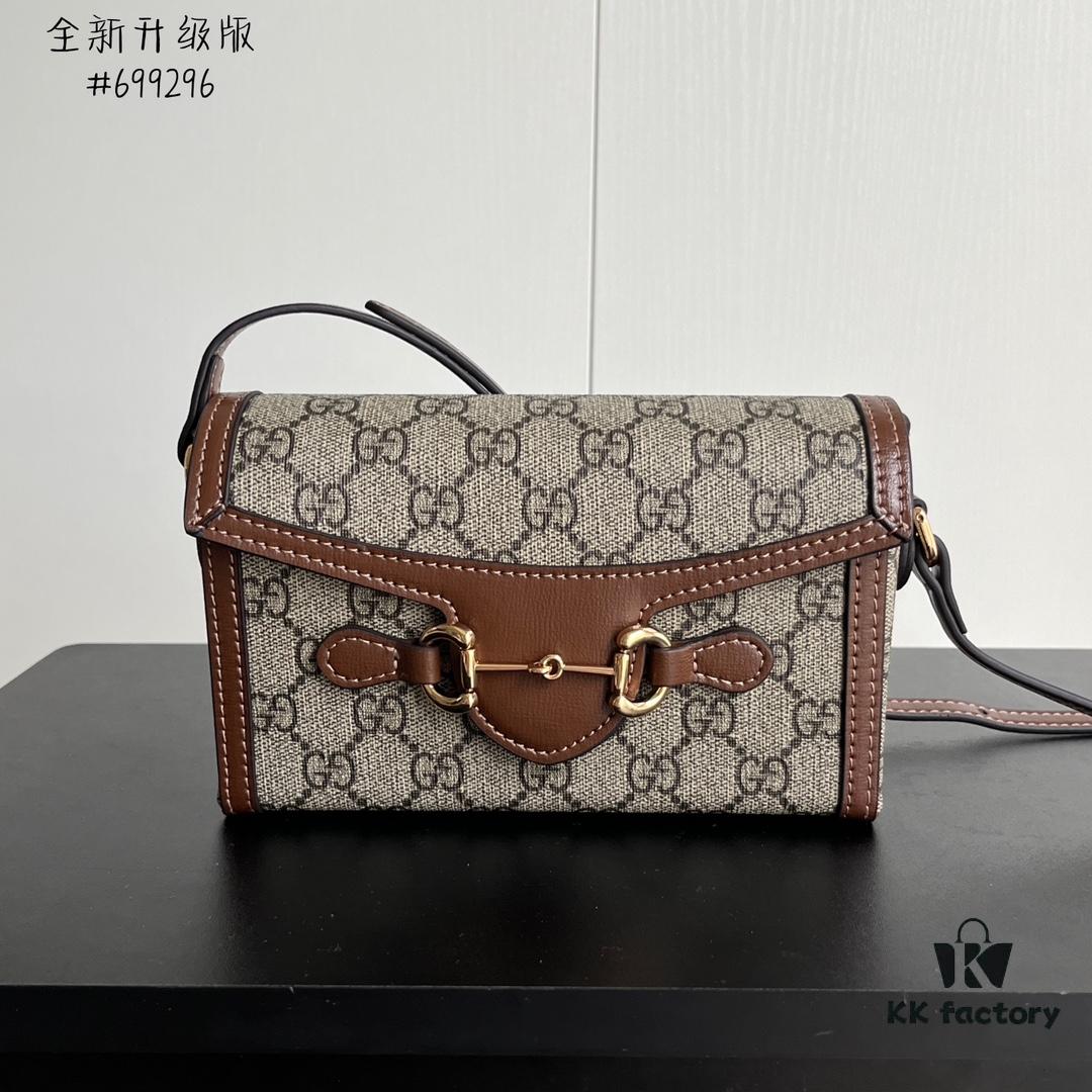 Gucci 1955 Horsebit Mini Crossbody Bag - Model 699296 Caramel