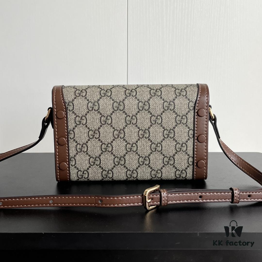 Gucci 1955 Horsebit Mini Crossbody Bag - Model 699296 Caramel