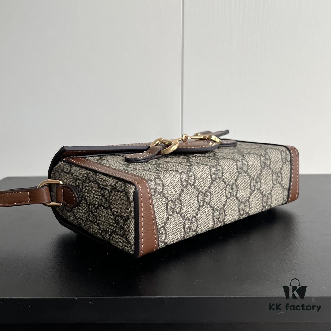 Gucci 1955 Horsebit Mini Crossbody Bag - Model 699296 Caramel