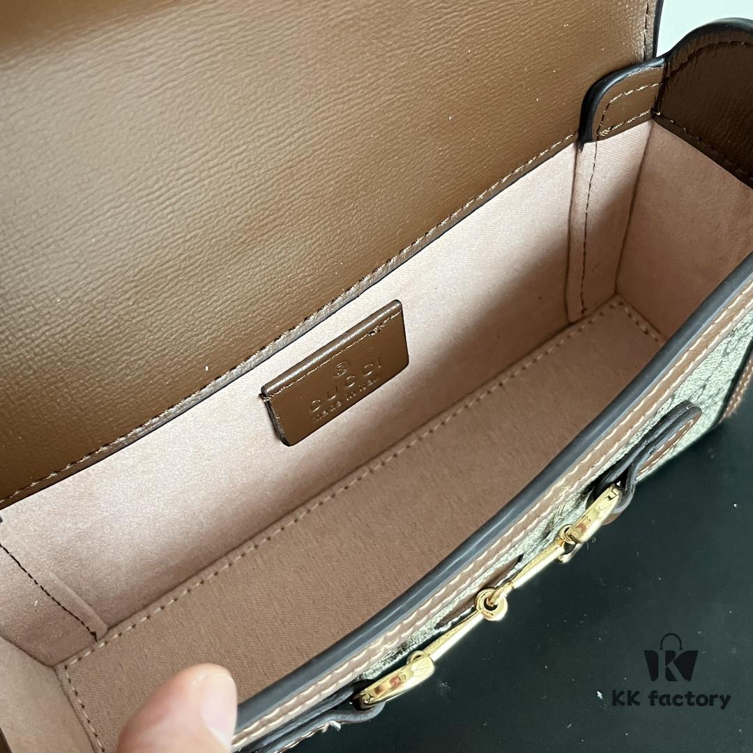 Gucci 1955 Horsebit Mini Crossbody Bag - Model 699296 Caramel