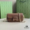 Gucci Horsebit 1955 Baguette Bag Real Photo #735178 Brown Leather