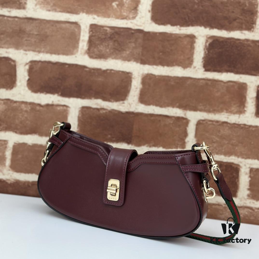 GUCCI New Arrival Cabinet Quality, Top Original Single Item, Real Photo, Model No. 786015 Red Leather, Size 12×24×5cm, In Stock