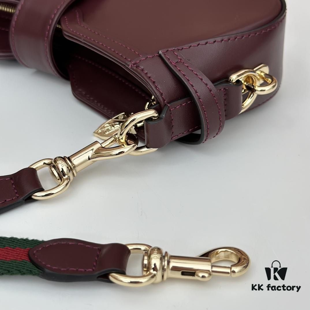 GUCCI New Arrival Cabinet Quality, Top Original Single Item, Real Photo, Model No. 786015 Red Leather, Size 12×24×5cm, In Stock