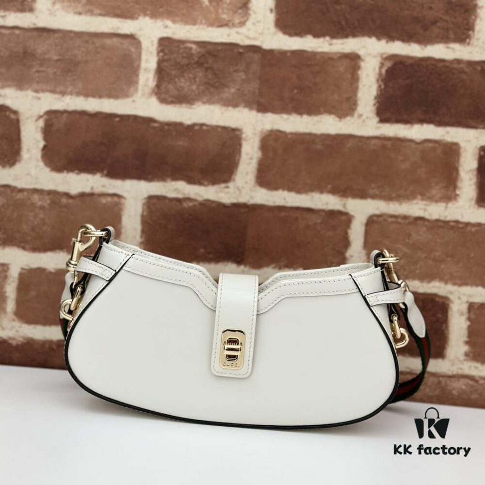 GUCCI New Arrival High-Quality Authentic Style, Premium Original Order Item, Real Photo, Model No. 786015 White Leather, Size 12×24×5 cm, In Stock