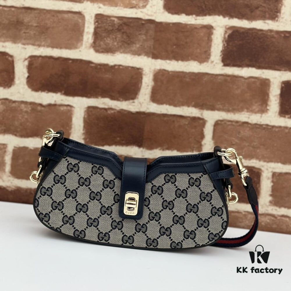 GUCCI New Arrival Cabinet Quality, Top Original Single Item, Real Photo. Model No. 786015 Blue, Size 12×24×5 cm