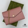 GUCCI Counter Quality, Top Original Single Item, Real Photo! Model No. 781555 Light Pink Embossed, Size: 20cm (W) x 13cm (H) x 6cm (D), In Stock for Immediate Shipment