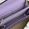 GUCCI Counter Quality, Top Original Single Item, Real Photos! Model No. 781555 Lavender Embossed, Size: 20cm W x 13cm H x 6cm D, In Stock for Immediate Shipping