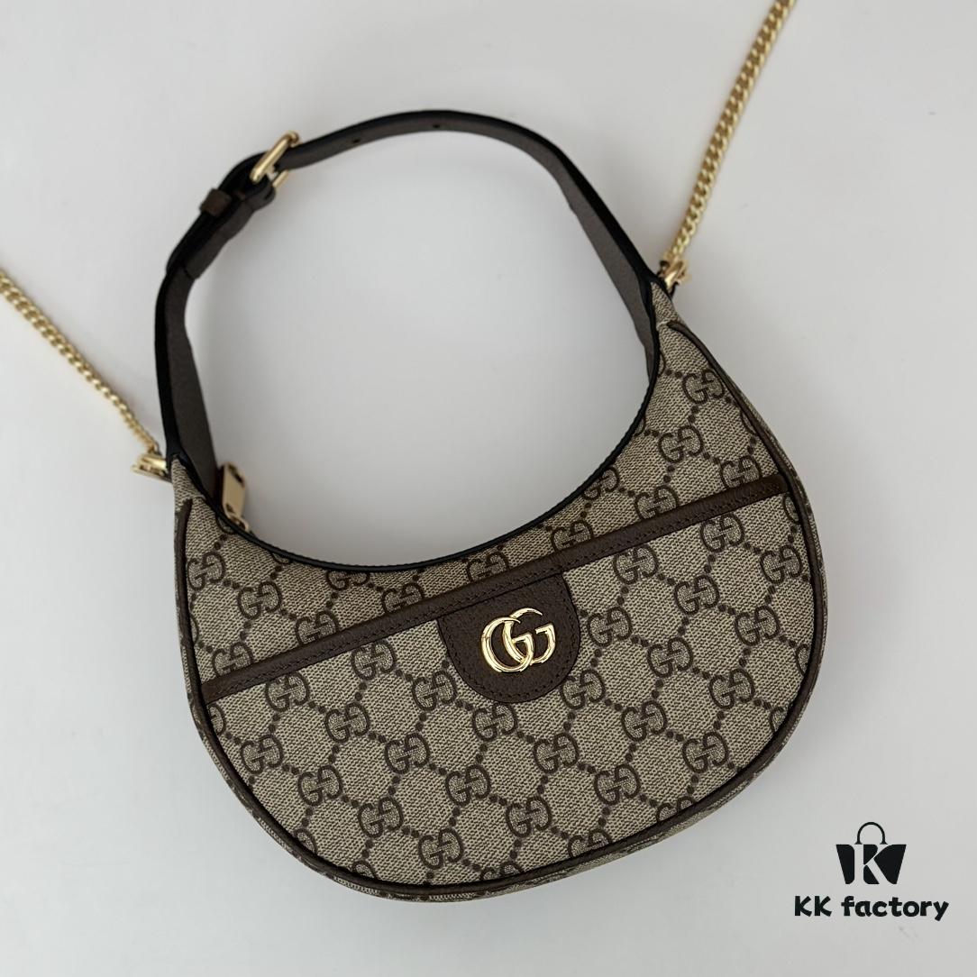 GUCCI Counter Quality, Top Original Single Item, Actual Photos! Model No. 772308 Brown Size: Width 20cm x Height 14.5cm x Side Width 4cm, In Stock Ready to Ship