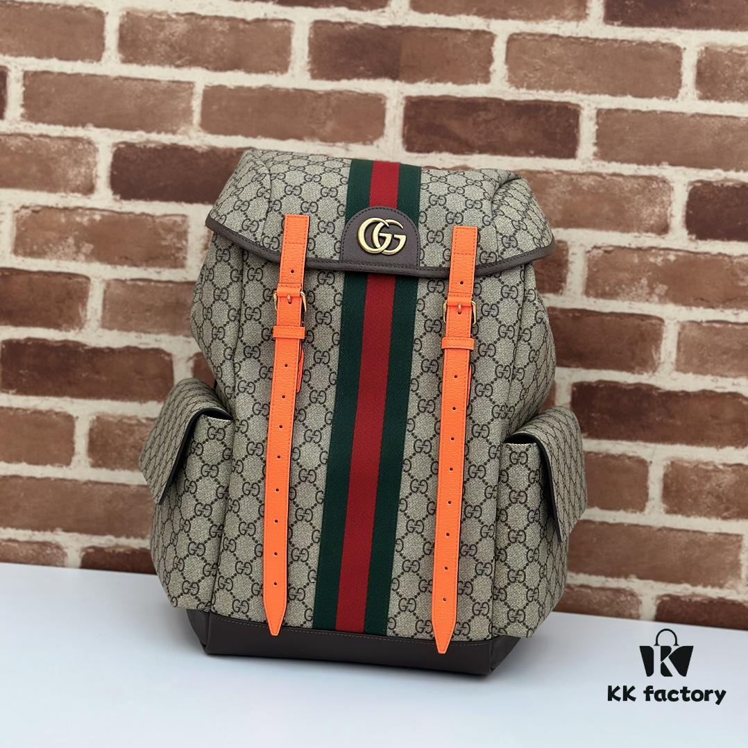 GUCCI Counter Quality, Top Original Single Item, Actual Photos! Model No. 598140 Fluorescent Orange, Size: 24cm (W) x 40cm (H) x 16cm (Side Width), In Stock Ready to Ship